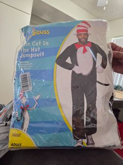 Adult cat in the hat costume