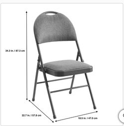 Maxchief Highback Upholstered Padded Folding Chair, 4-pack