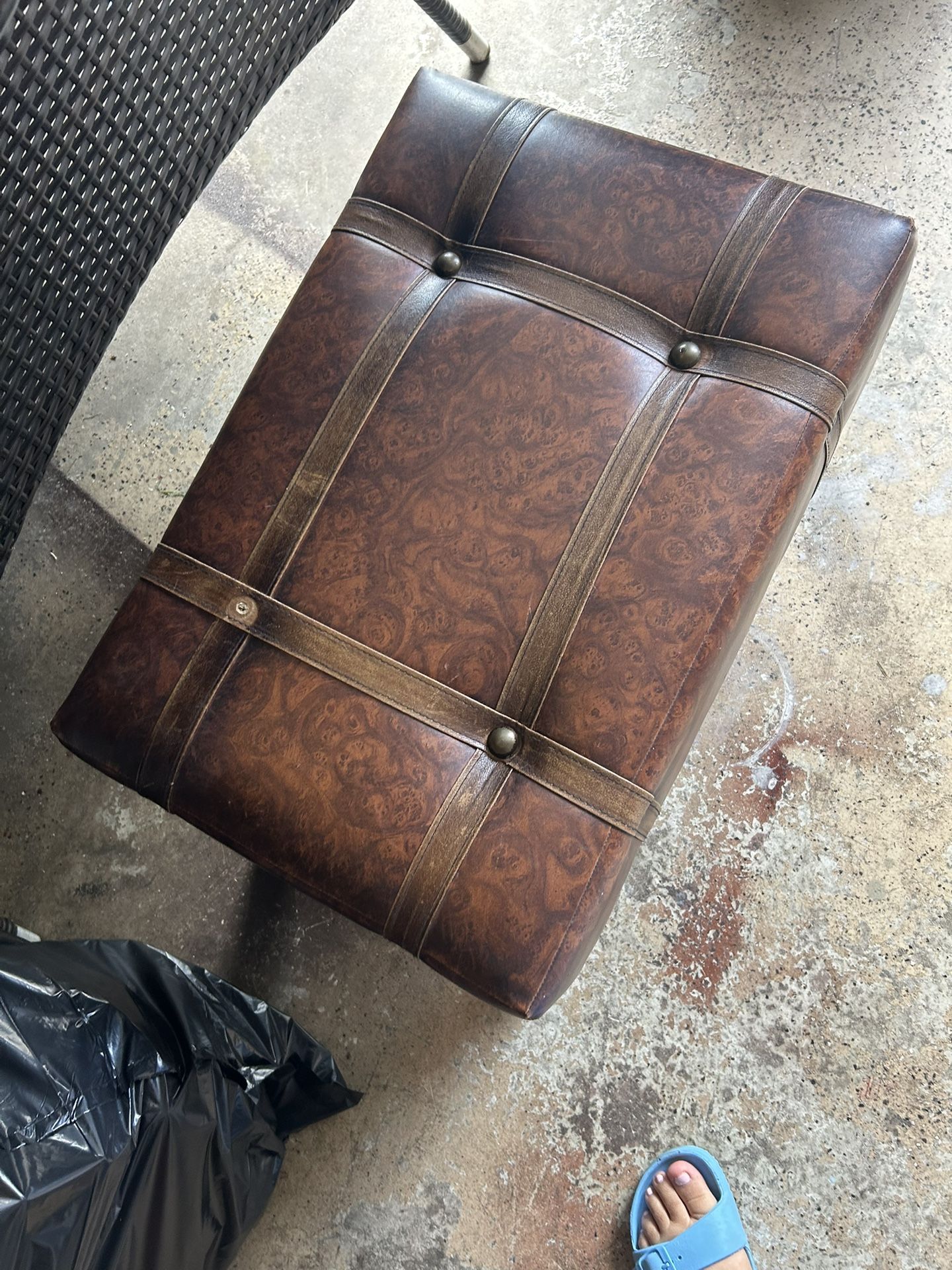 Leather Ottoman