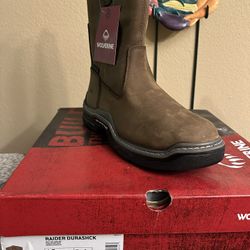 Wolverine Soft Toe Raider Durashock Boots Mens Size 10.5ExtraWide 