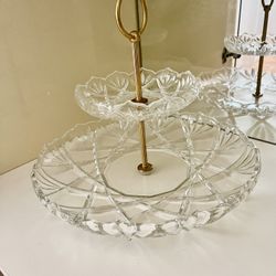 3 level Cookie Plate Cristal 