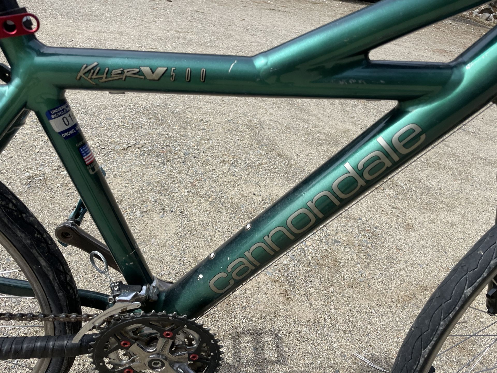 cannondale vintage usa made killer v 500 small frame mtb bike