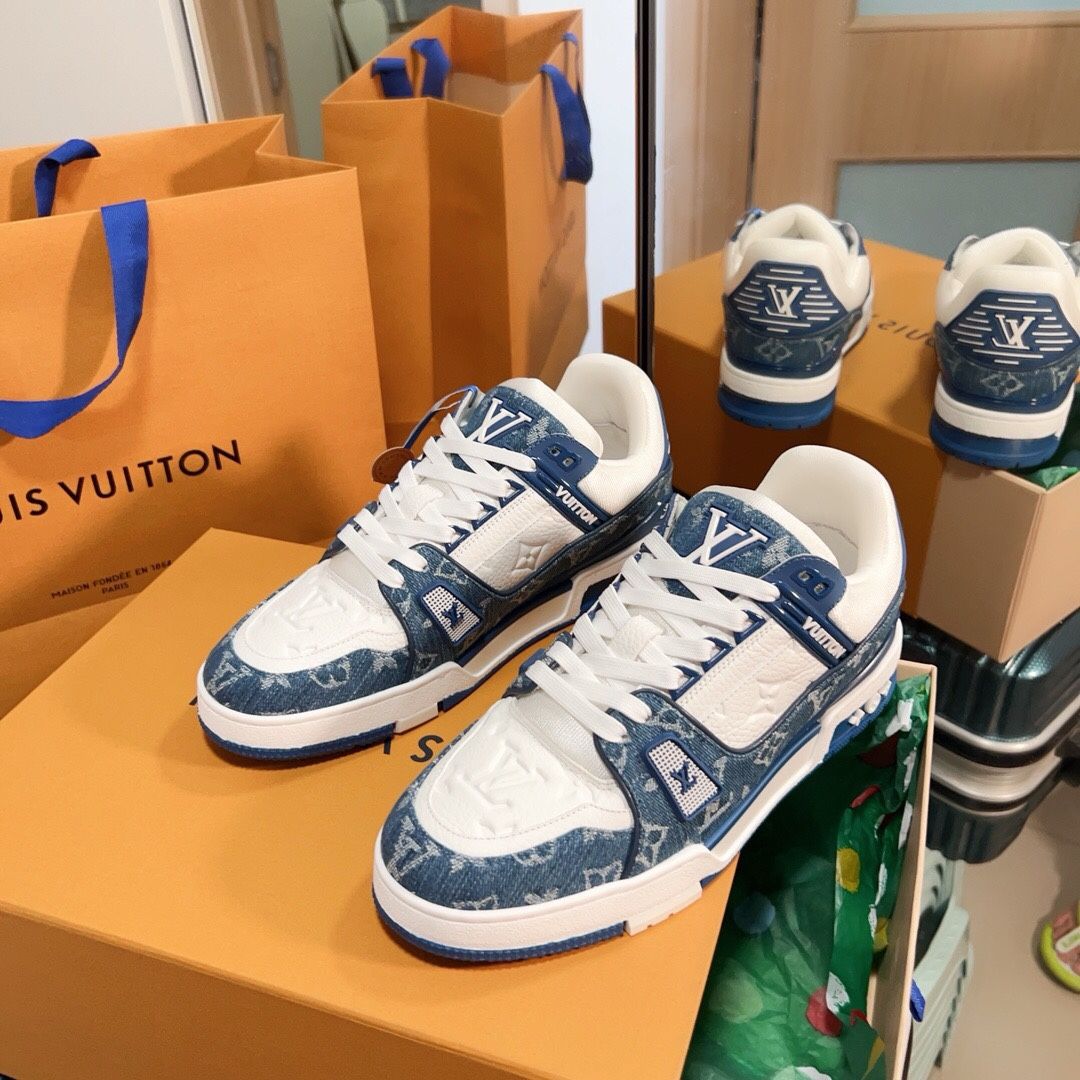Louis Vuitton cowboy old-fashioned stitched board shoes, the fashion choice of classic and trendy collision(0ff156)