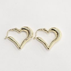 10kt Real Gold Heart Earring