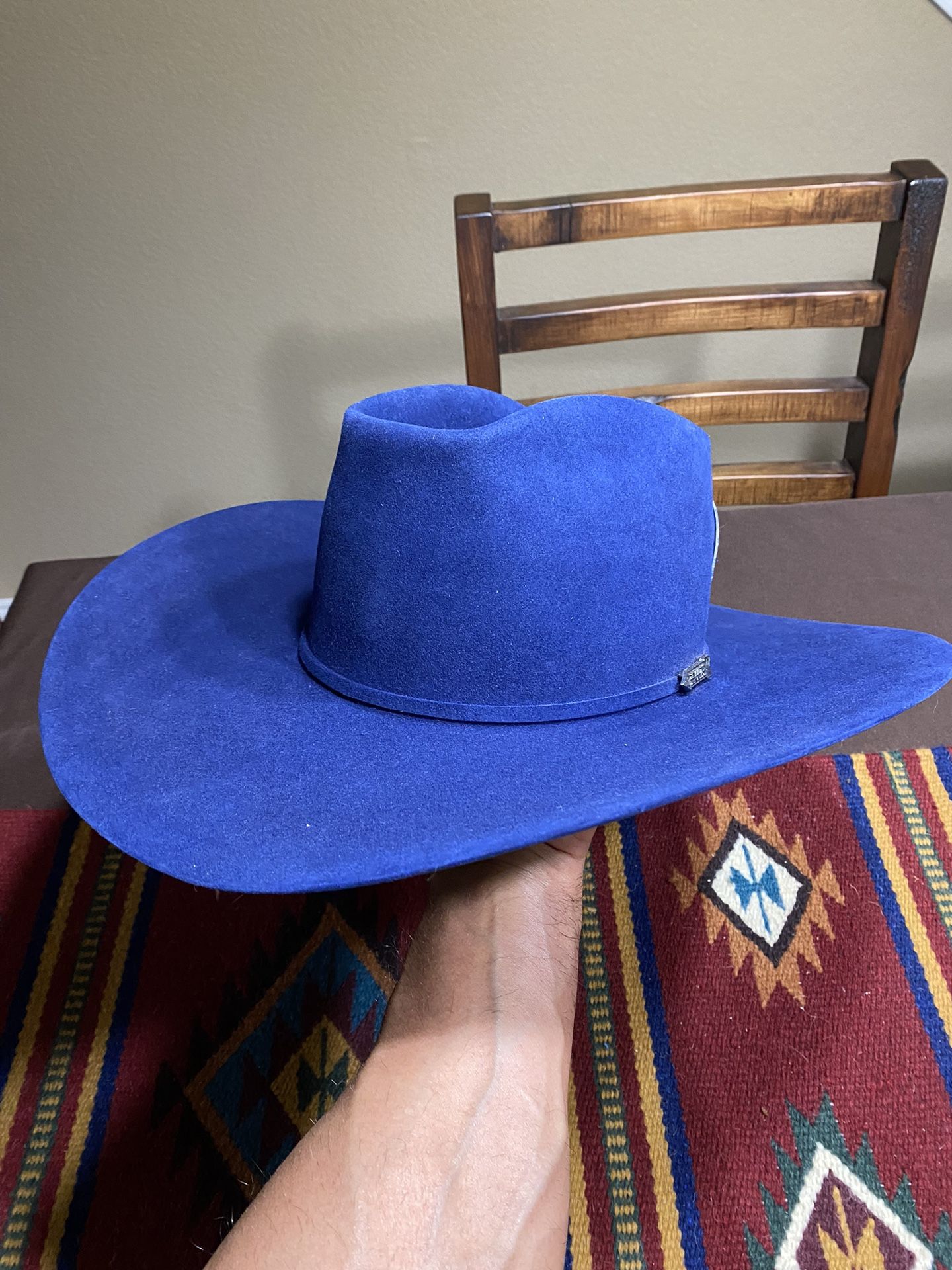 Biggar Hat Store BLUE Felt Cowboy Hat American Co