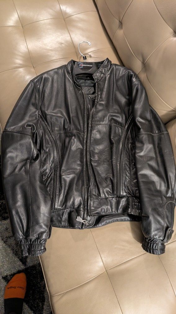 First Gear Leather Motorcycle Jacket