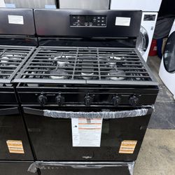 Brand new whirlpool black 5 burner range stove 