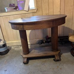 Antique Oval Library Table 