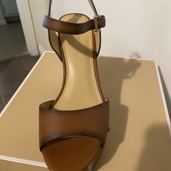 Michael Kors,Ripley Wedge Leather, Luggage 7m