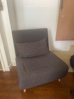 Gray Single sleeper chair