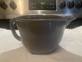 Vintage Hall Number 2059 Gray Ceramic Batter Bowl With Handled And Spout