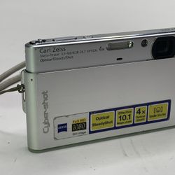 Sony Cyber-shot DSC-T77 10.1MP 4X Zoom Digital Camera Silver 