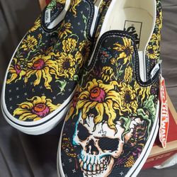 Classic Vans Slip-on Beauty Skull