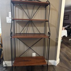 Metal And Wood 4 Tier Shelf 