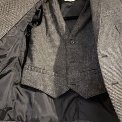 Boys black vest +jacket set