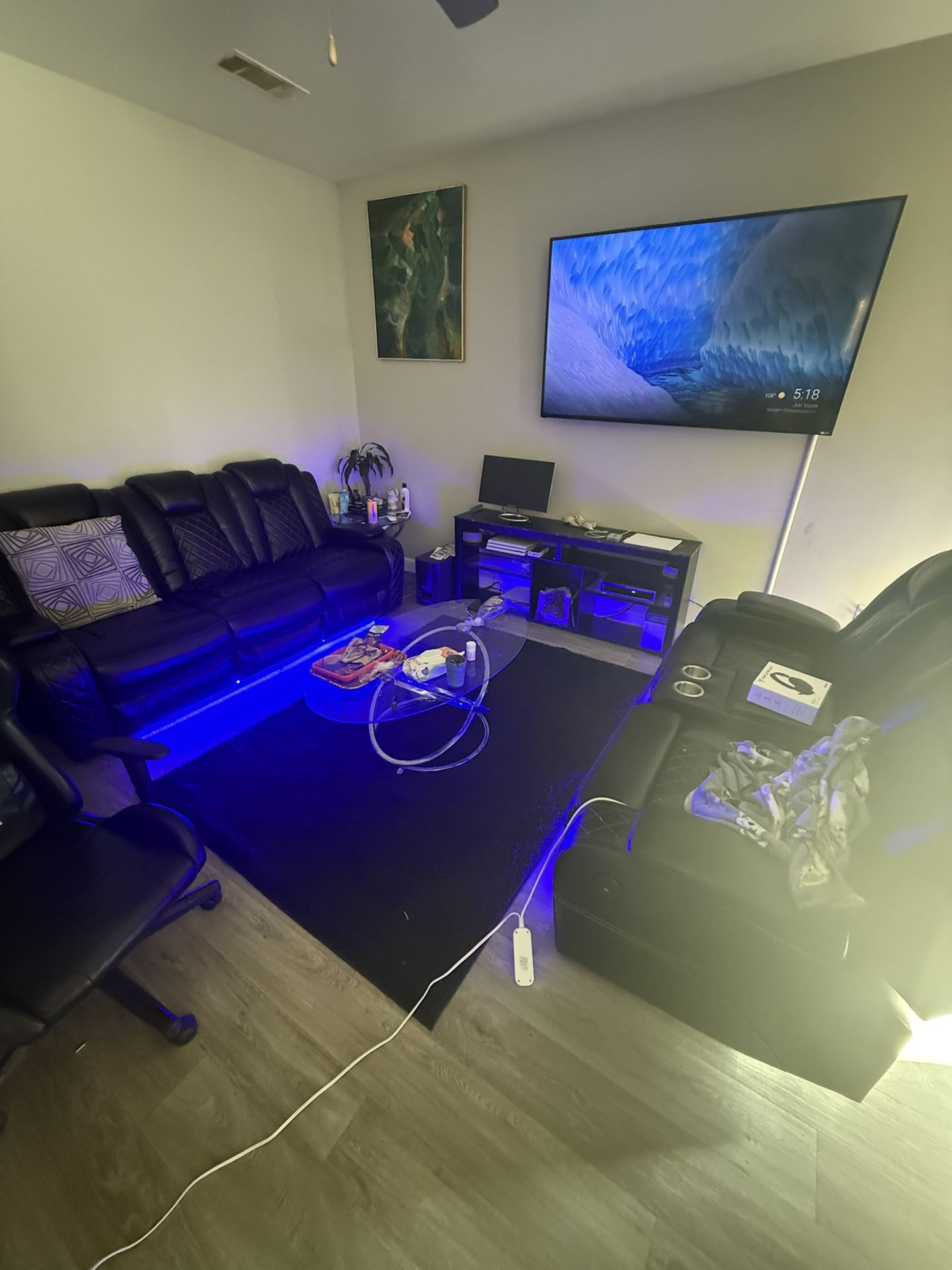 Movie Theater Style Leather Couches