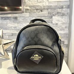 Coach Court Backpack In Black Signature Canvas