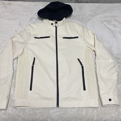 Synthetic leather jacket size M