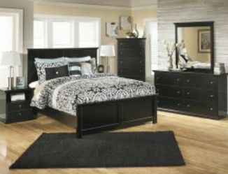 Sleek Black Luxury Bedroom Suite