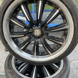 Set Of Wheels 4 Lugs Universal With Tire 18 In