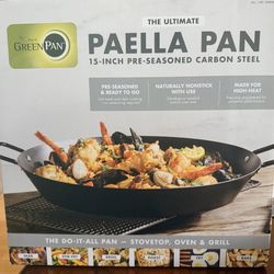 Brand New Green Pan 15 inch Carbon Steel Pre-Seasoned for $25 