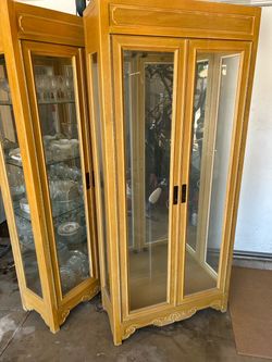 Wood and Glass Display Cabinet jasper cabinets