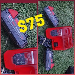 Milwaukee Battery And Charger 25 Each Battery 50 Charger