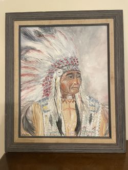 Hand Painted Oil Painting By Mexican Artist In 1991