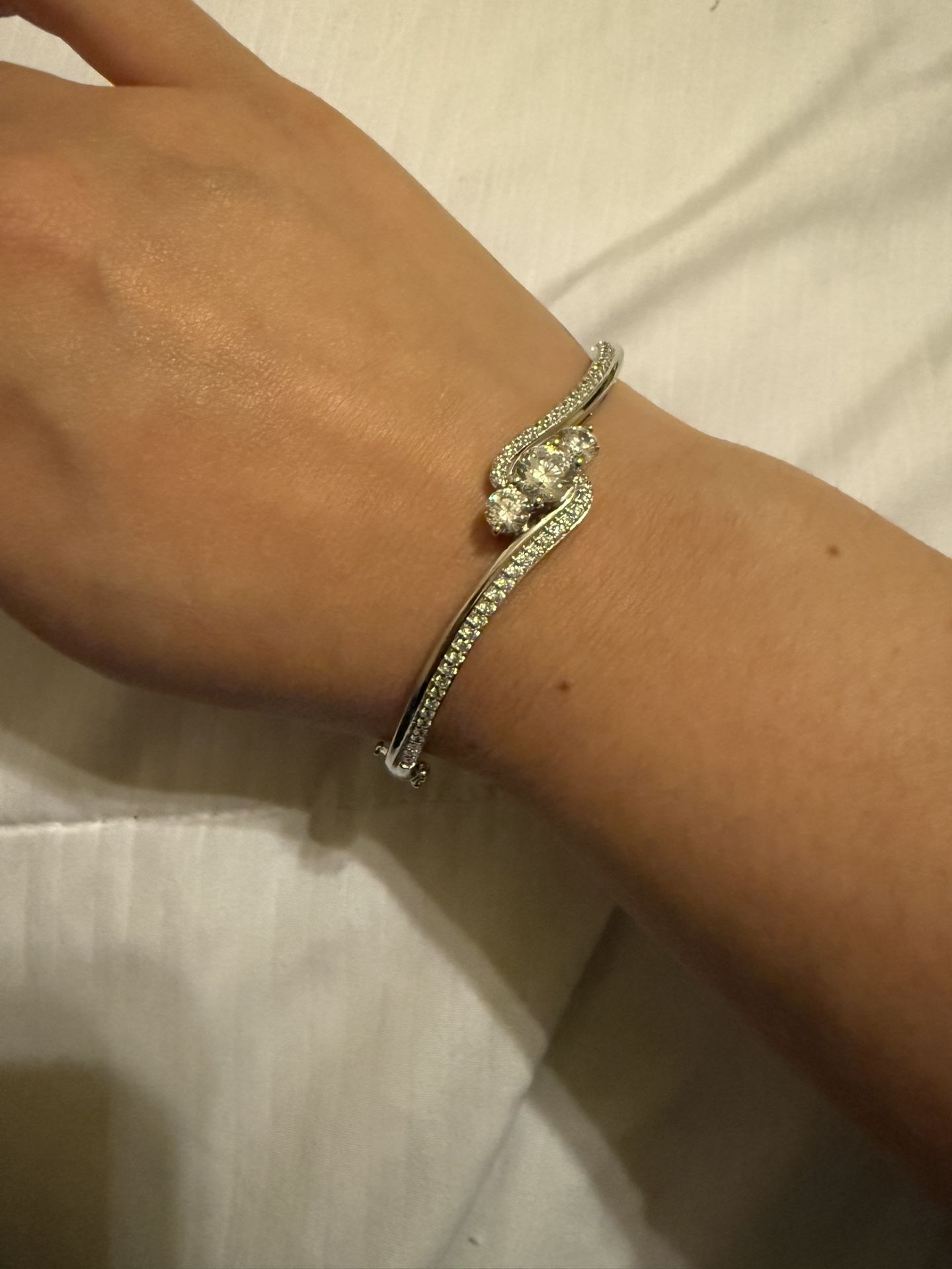 3 Stone Bangle 925 CZ (Priced To Sell)