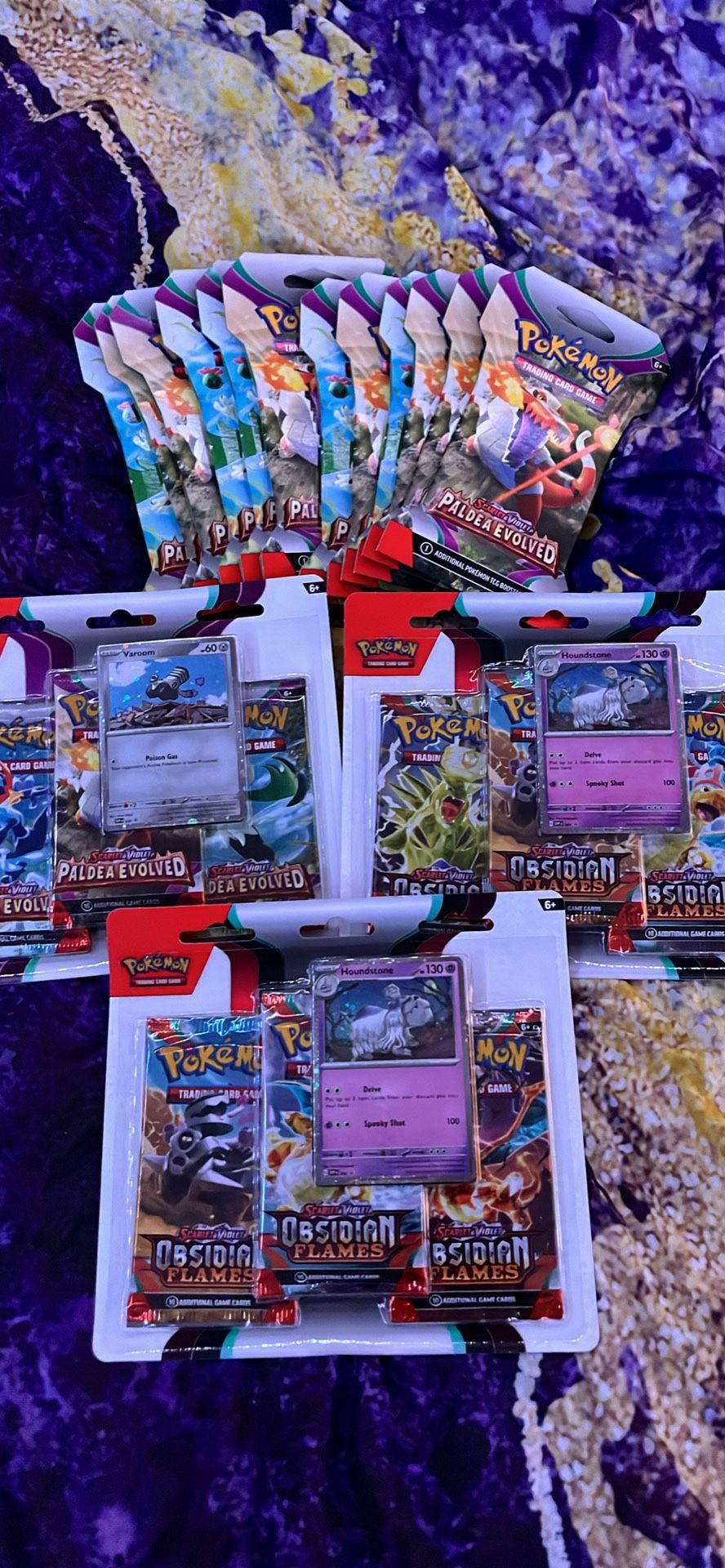Sealed Pokémon Lot (Paldea evolved and Obsidian Flames)