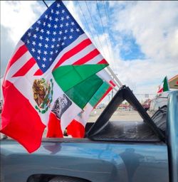 Cinco de mayo mexican flags