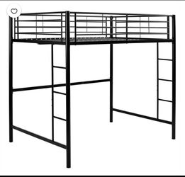 Metal loft bed frame