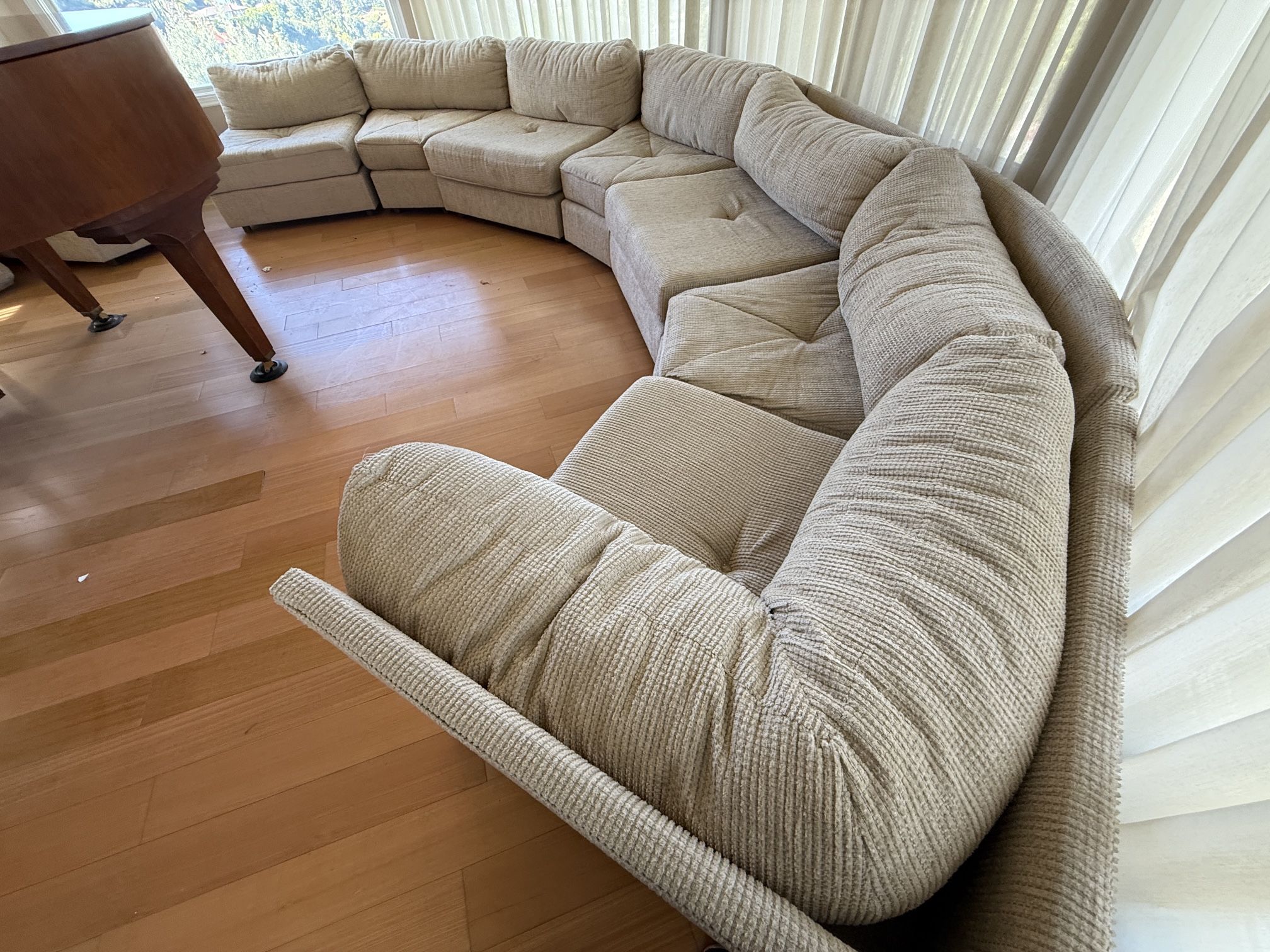 Curved Conversation Sectional Couch