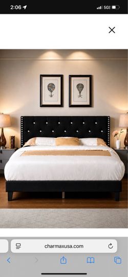 BRAND NEW QUEEN SIZR BLACK BED FRAME WITH NEW MATTRESS/FAST DELIVERY