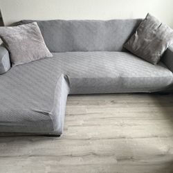 Ashley L shaped sectional couch