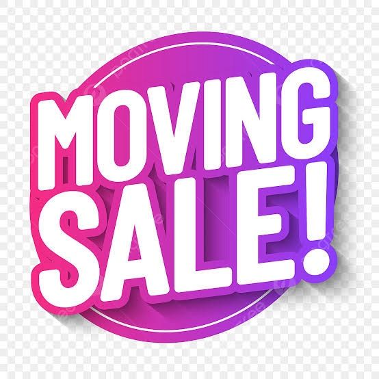 Moving Sale Friday And Saturday 8-1pm