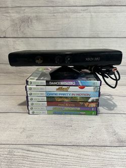 Microsoft Xbox 360 Kinect Sensor & Games Bundle Lot Of 7 Untested