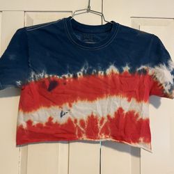 Gildan Ladies Patriotic Crop Top - Size Small 