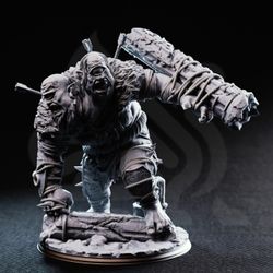 Flim and Krim Two-Headed Giant Brute resin mini for tabletop wargaming — unpainted