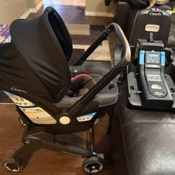 Shyft DualRide with Carryall Storage Infant Car Seat and Stroller Combo 