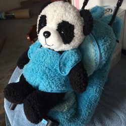 Child’s Rolling Toy Panda Backpack