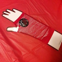 New Pair Of RED  NET GLOVES W/pin For $ 5