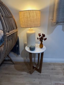 Ceramic Ribbed Table lamp