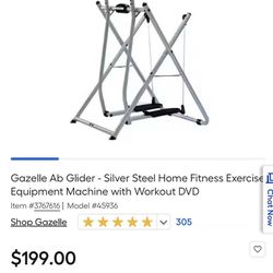 Gazelle Ab Glider - Silver Steel Home Fitness Exercise 1 Equipment Machine