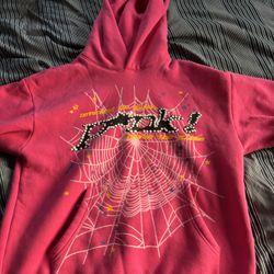 Pink Spider Hoodie Large 100$
