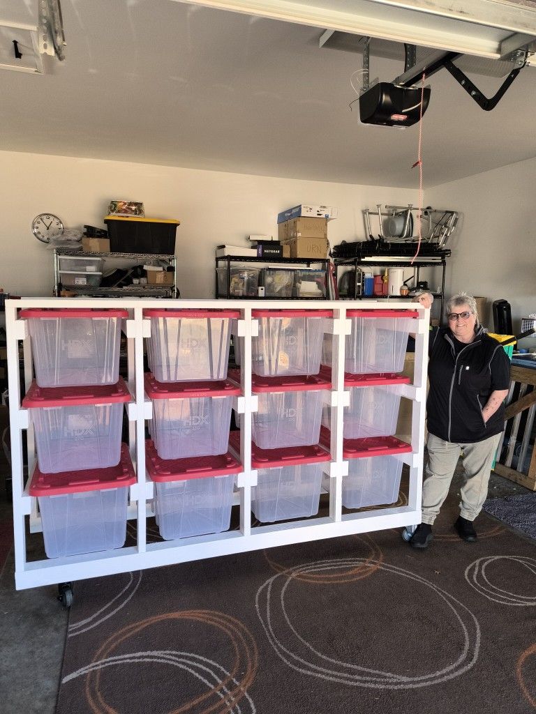 12 Bin Garage Shelving (New) Choose Your Own Color