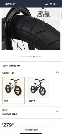 BMX Mongoose Argus MX Kids Fat Tire Mountain Bike 16 20 Inch