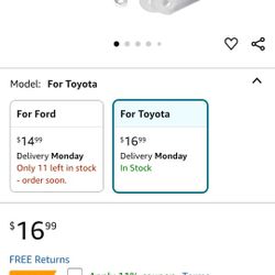 Loud Car Replacement Horn Kit for Toyota, 12V Waterproof Electric High/Low Tone Snail Horn with Upgraded Grille
50+ bought in past month