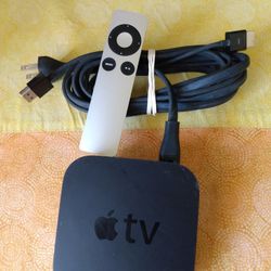 APPLE TV 3dr GEN STREAMING MEDIA PLAYER HD 1080P WI-FI HDMI CABLE REMOTE CONTROL