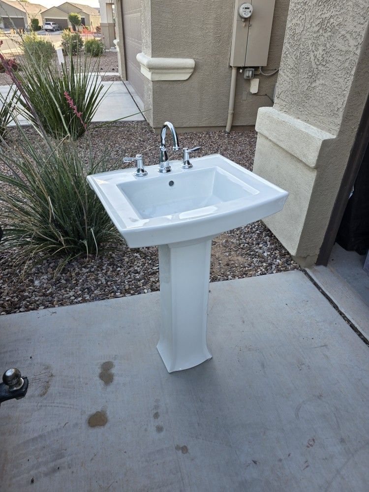 Kohler Pedestal Sink With Faucet (Optional)
